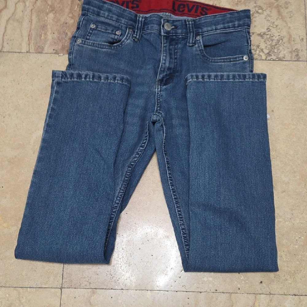 Levi's Kids  Slim Straight Dark Blue Denim Jeans 14